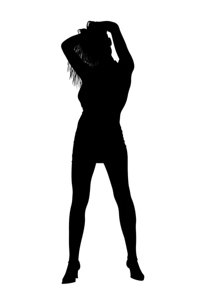 Silhouette donna — Foto Stock