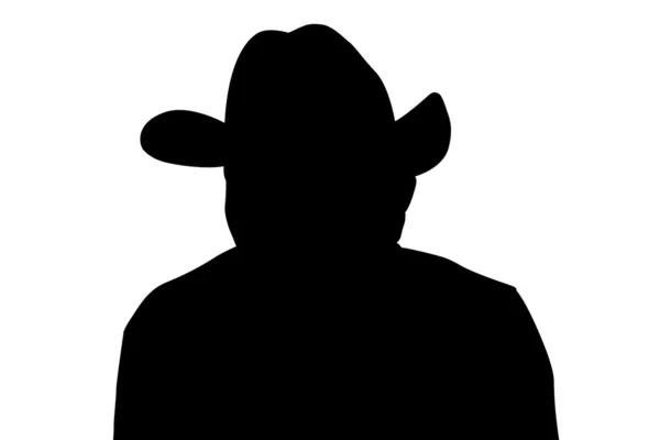 Silhueta de cowboy com caminho de recorte — Fotografia de Stock