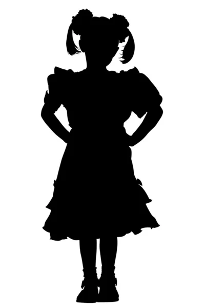 Kleine Mädchensilhouette — Stockfoto