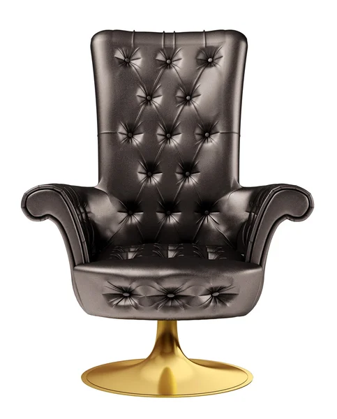Czarny biuro krzesło 3d — Zdjęcie stockowe