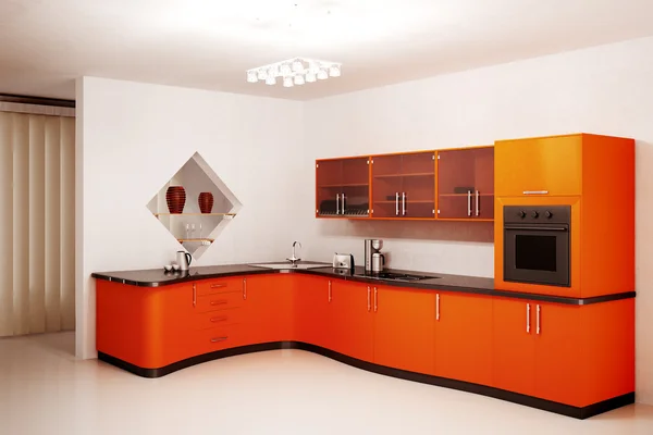 Cucina rendering 3d — Foto Stock