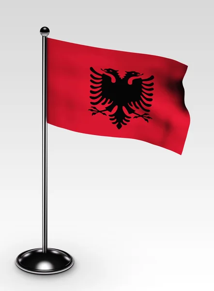 Small Albania flag clipping path — Stock Photo, Image