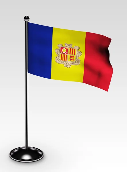 Pequeno caminho de recorte da bandeira de Andorra — Fotografia de Stock