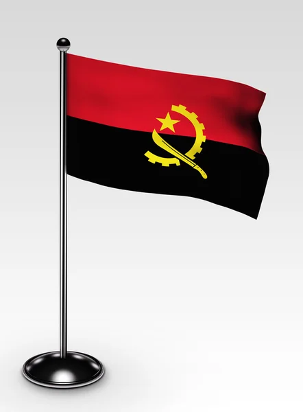 Malé angolské vlajky Ořezová cesta — Stock fotografie