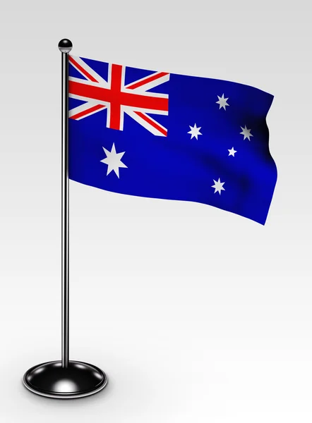 Küçük Avustralya bayrağı kırpma yolu — Stok fotoğraf