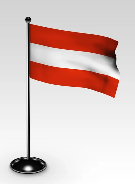 Mała ścieżka przycinająca flaga Austrii — Zdjęcie stockowe