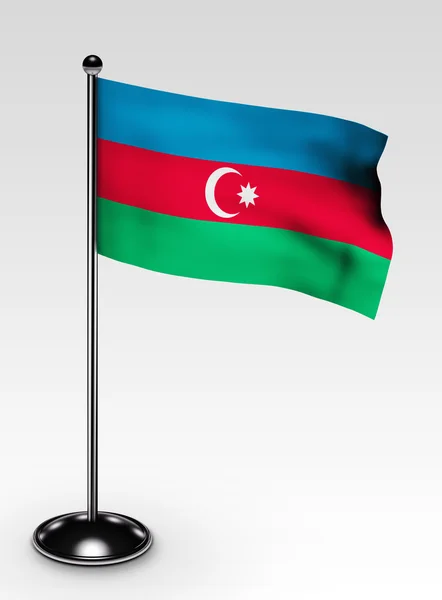 Malé Ázerbájdžánská vlajka Ořezová cesta — Stock fotografie