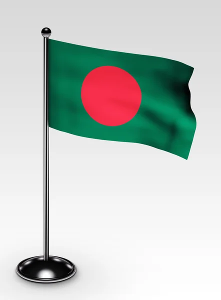 小孟加拉国国旗剪切路径 — 图库照片