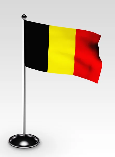 Pequena bandeira da Bélgica caminho de recorte — Fotografia de Stock