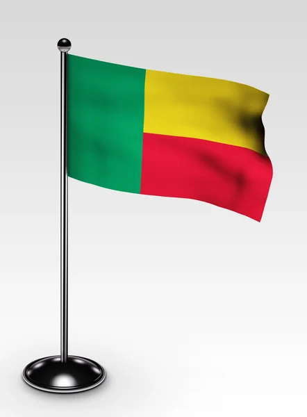 Small Benin flag clipping path — Stock Photo, Image