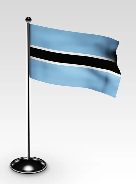 Small Botswana flag clipping path — Stock Photo, Image