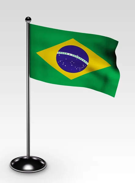 stock image Small Brazil flag clipping path