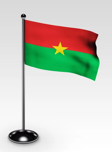 Kleine Burkina Faso Fahne Clipping Pfad — Stockfoto