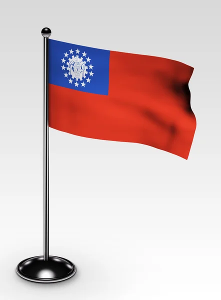 Kleine Birma vlag uitknippad — Stockfoto