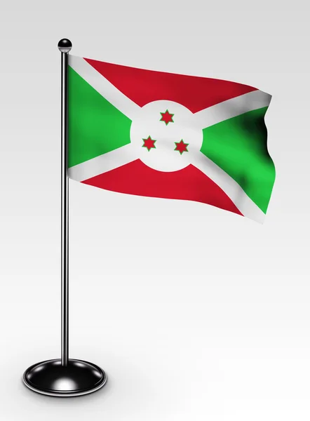 Kleine burundische Fahne Clipping Pfad — Stockfoto
