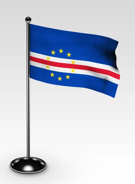 Små Kap Verdes flagga urklippsbana — Stockfoto