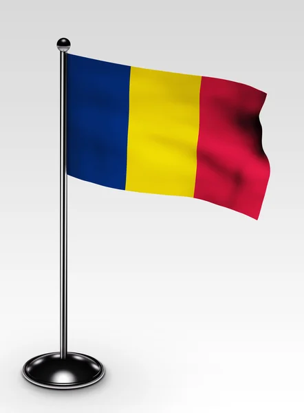 Small Chad flag clipping path — Stock Photo, Image