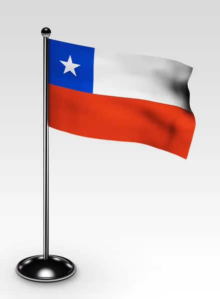 Pequeño camino de recorte de bandera de Chile —  Fotos de Stock