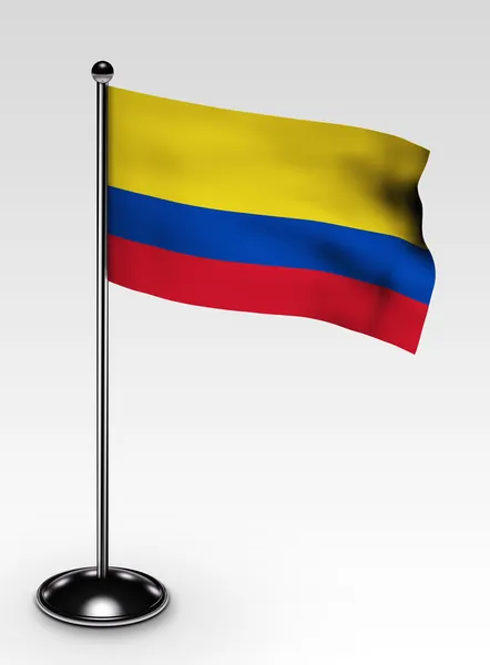 Small Colombia flag clipping path — Stock Photo, Image