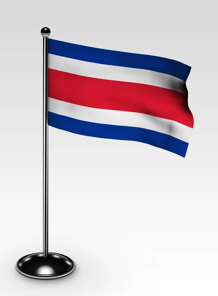 Small Costa Rica flag clipping path — Stock Photo, Image