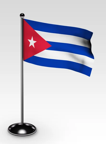 Small Cuba flag clipping path — Stock Photo, Image