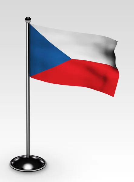 Petit drapeau de la République tchèque chemin de coupe — Photo