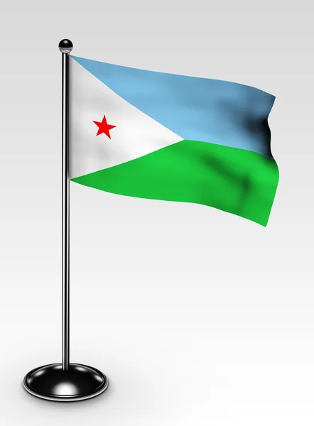Petit Djibouti drapeau clipping chemin — Photo