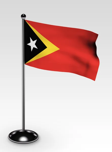 Små east timor flagga urklippsbana — Stockfoto