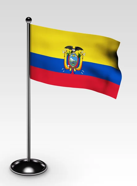 Small Ecuador flag clipping path — Stock Photo, Image
