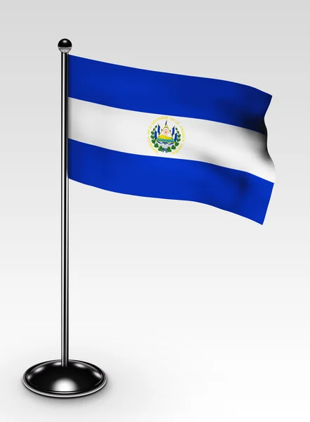 Small El Salvador flag clipping path — Stock Photo, Image
