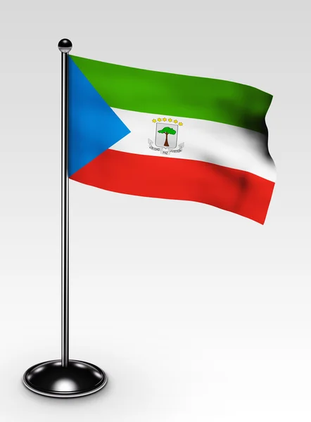 Ekvatorialguineas flagga urklippsbana — Stockfoto