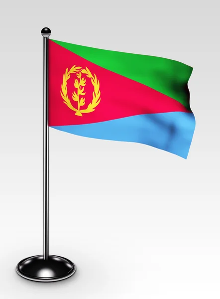 Små eritrea flagga urklippsbana — Stockfoto