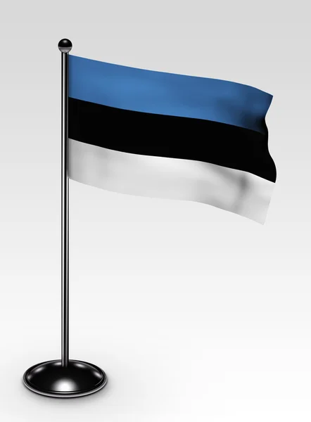 Små Estland flagga urklippsbana — Stockfoto
