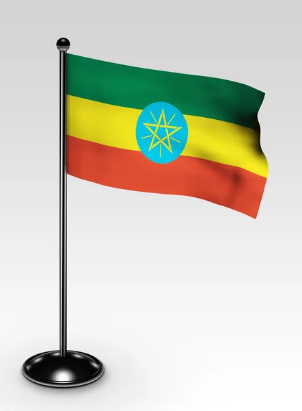 Small Ethiopia flag clipping path — Stock Photo, Image