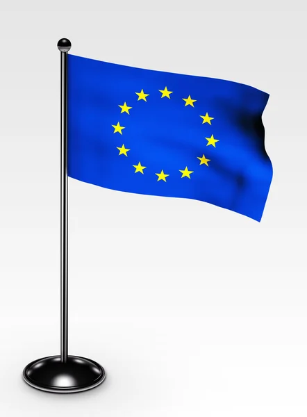 Small European Union flag clipping path — Stock Photo, Image