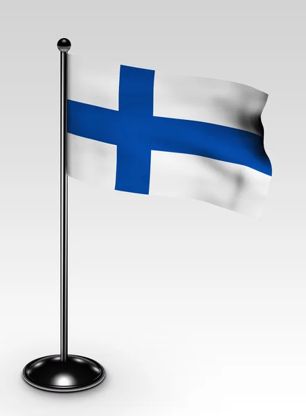 Små finland flagga urklippsbana — Stockfoto