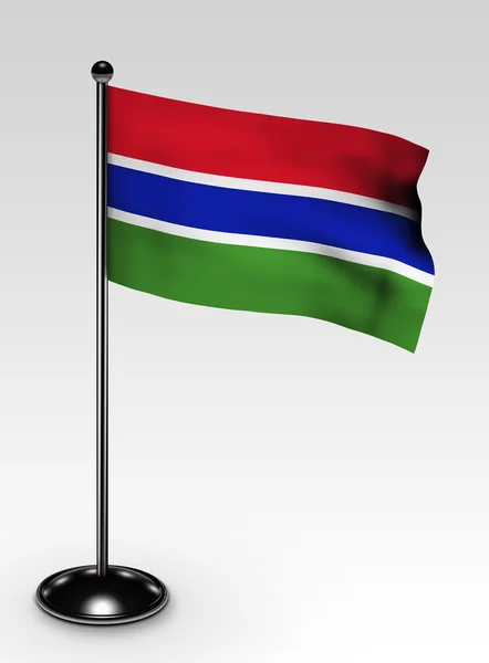 Malé Gambijská vlajka Ořezová cesta — Stock fotografie