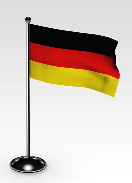 Μικρή γερμανική σημαία διαδρομή αποκοπής — Φωτογραφία Αρχείου