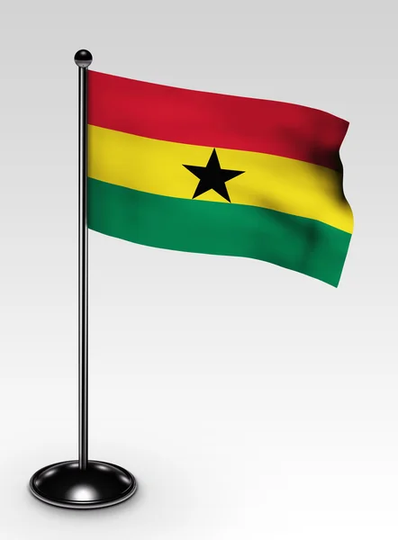 Small Ghana flag clipping path — Stock Photo, Image