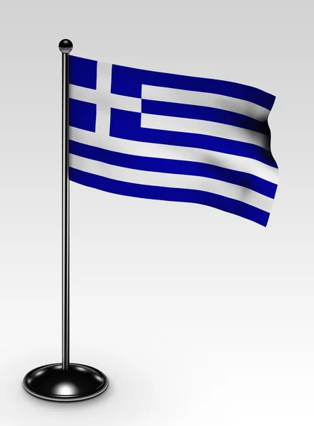 Small Greece flag clipping path — Stock Photo, Image
