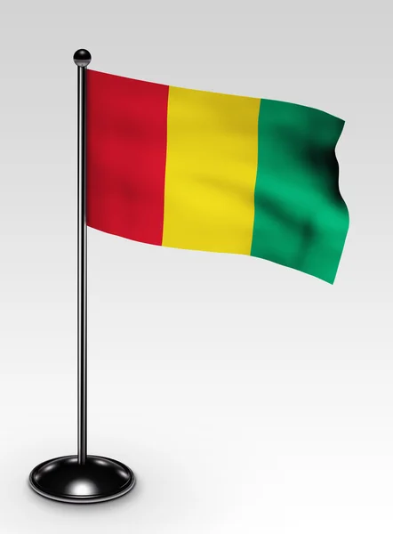 Small Guinea flag clipping path — Stock Photo, Image