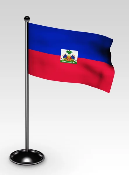 小海地国旗剪切路径 — 图库照片