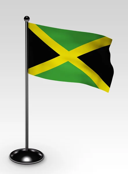 Petit drapeau jamaïcain chemin de coupe — Photo