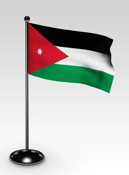 小约旦国旗剪切路径 — 图库照片