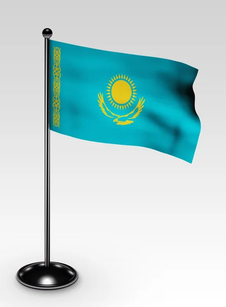Pequeño camino de recorte de bandera de Kazajstán — Foto de Stock