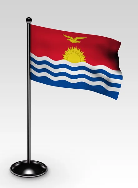 Small Kiribati flag clipping path — Stock Photo, Image