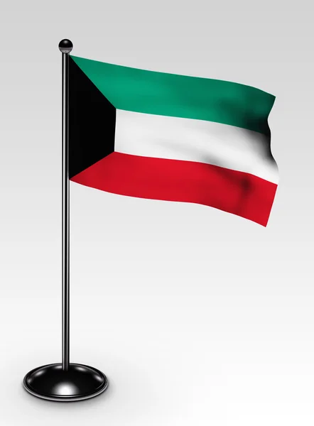小科威特国旗剪切路径 — 图库照片