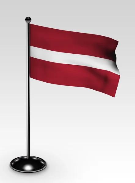 Små Lettland flagga urklippsbana — Stockfoto