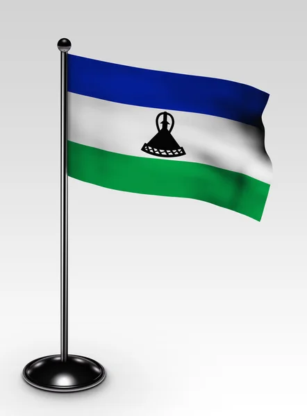 Pequeño camino de recorte de bandera Lesotho — Foto de Stock