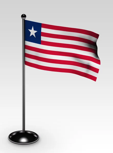 Small Liberia flag clipping path — Stock Photo, Image